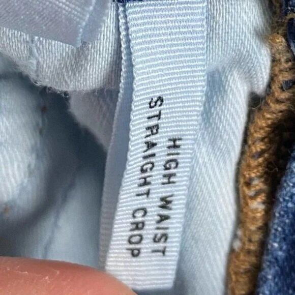 Loft | High Waist Straight Crop Jeans Size 31 / 12 - Picture 8 of 10